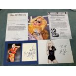 Three signed photographs of Lady Gaga, with two authentication certificates. (5)