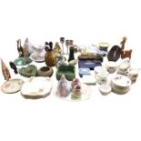Miscellaneous ceramics & glass including vases, ornaments, Wedgwood, a Royal Standard floral teaset,