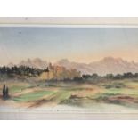 HRH The Prince of Wales, southern France lithographic landscape prints, a pair after watercolours,