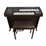 An Electone HC-4W electronic organ with twin manual keyboard, the instrument with advance wave