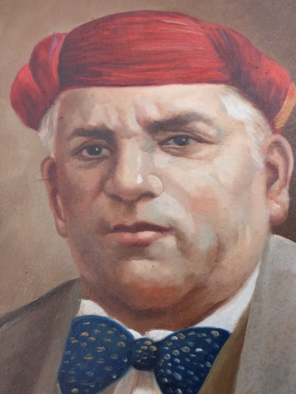 Oil on board, bust study of an eastern gentleman wearing turban, unsigned & framed. (7.75in x 9. - Image 3 of 3