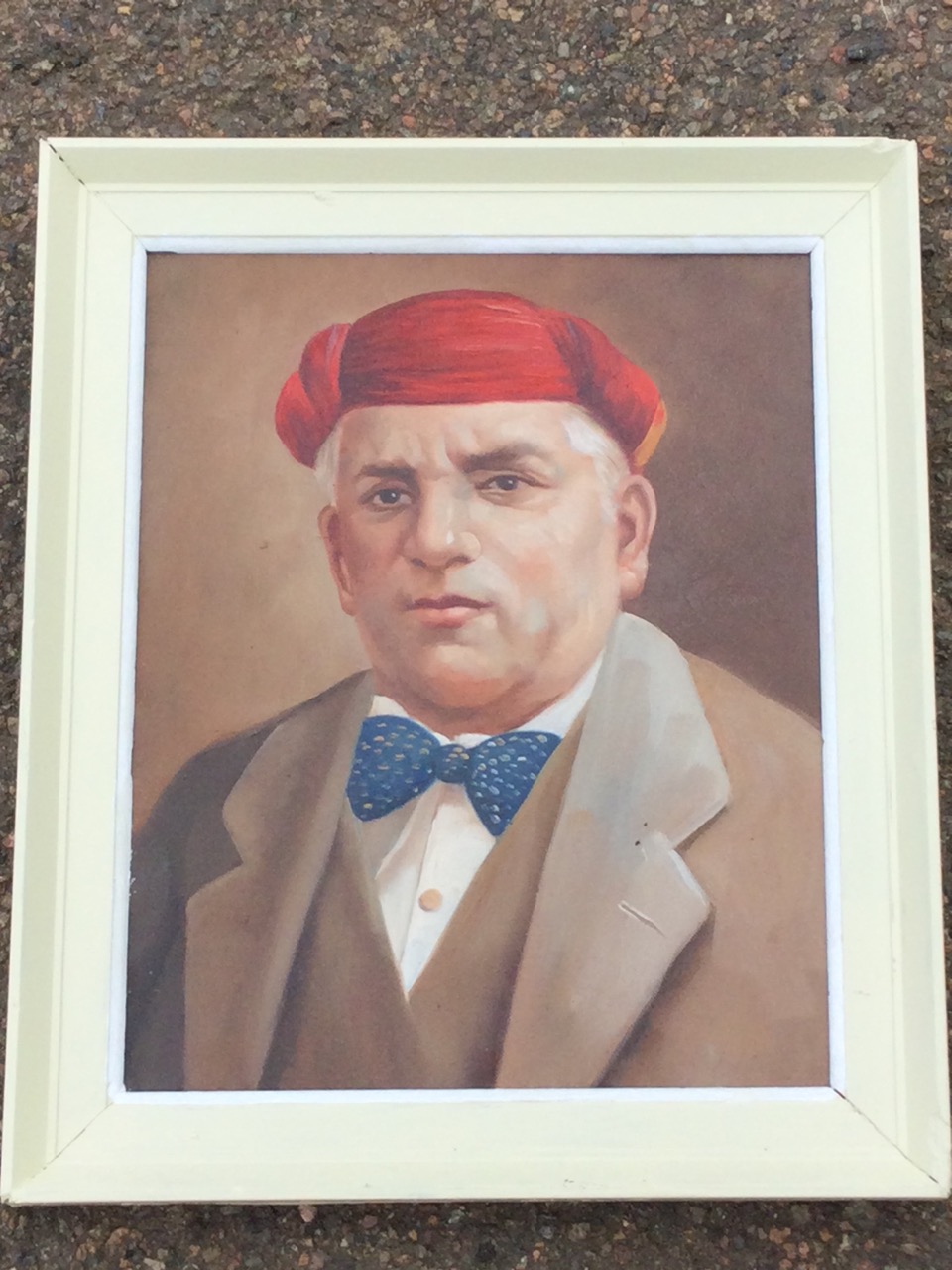 Oil on board, bust study of an eastern gentleman wearing turban, unsigned & framed. (7.75in x 9. - Image 2 of 3