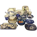 A small collection of Portmeirion including a set of bowls, jam pots & covers, trays, etc; and