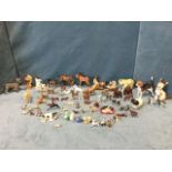 A collection of ceramic dogs, cats and other animals - Beswick, Border Fine Arts, porcelain, Royal
