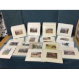 106 mounted ‘country’ type prints, including landscapes, horses, hunting, several after nineteenth