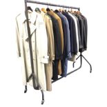 Gentlemans coats - mackintosh style, wool sailors type, Yves Saint Laurent, Burberrys, quilted,