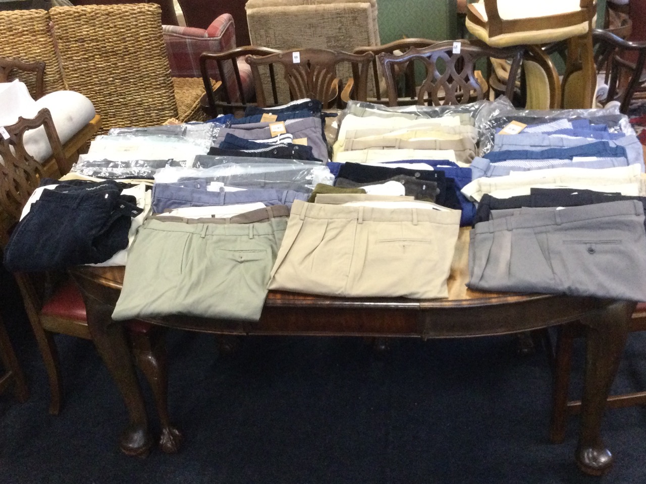 40 pairs of gents trousers including Orvis, Lands End, Yves Saint Laurent, moleskins, corduroy, - Image 2 of 3