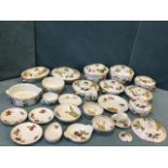 A collection of Royal Worcester porcelain decorated in the Evesham pattern - tureens & covers,