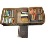 A Victorian leather bound family album with brass mounts; and a collection of books - mainly poetry,