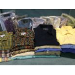 27 cotton shirts, nearly all new and unworn from casual summer prints to smart stripes, a mix of