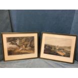 A pair of framed sporting prints after the 1807 editions by Samuel Howett, the coloured plates