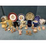 A collection of 15 Pendelfin figurines - mainly named with original labels; 7 miscellaneous