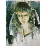 Robert Lenkiewicz, lithograph, bust portrait titled Study of Mary, signed and numbered in pencil