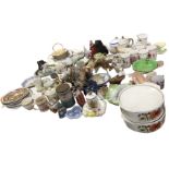 Miscellaneous ceramics including royal commemorative pieces, lustre ware, Carlton Ware, crested