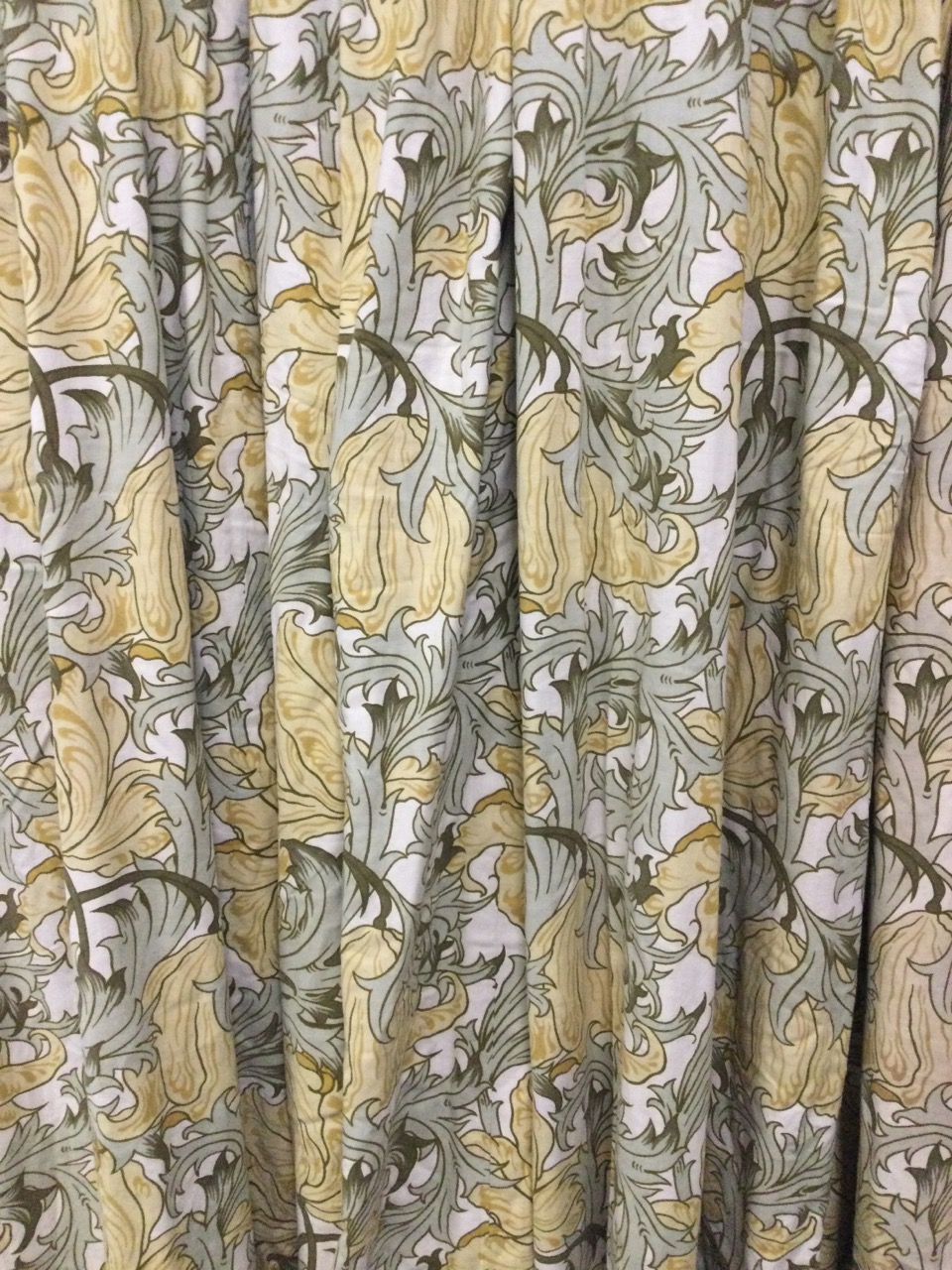 A pair of long William Morris style lined Liberty curtains printed in the Edith pattern after - Image 2 of 3