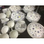 Service of Masons and similar Blue and White Denmark pattern tablewares and teawares