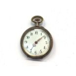 Late 19th century silver cased fob watch