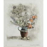 Penny Berry Paterson (1941-2021) three works - hand-coloured drypoint - Sylvia's Jug, signed and num