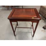 Oriental hardwood occasional table