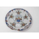 18th century Dutch Delft polychrome charger