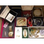 Silver jewellery, other costume jewellery and vintage Timex wristwatch