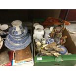 Sundry china, including Royal Albert Old Country Roses telephone, Wedgwood, etc, together with silve