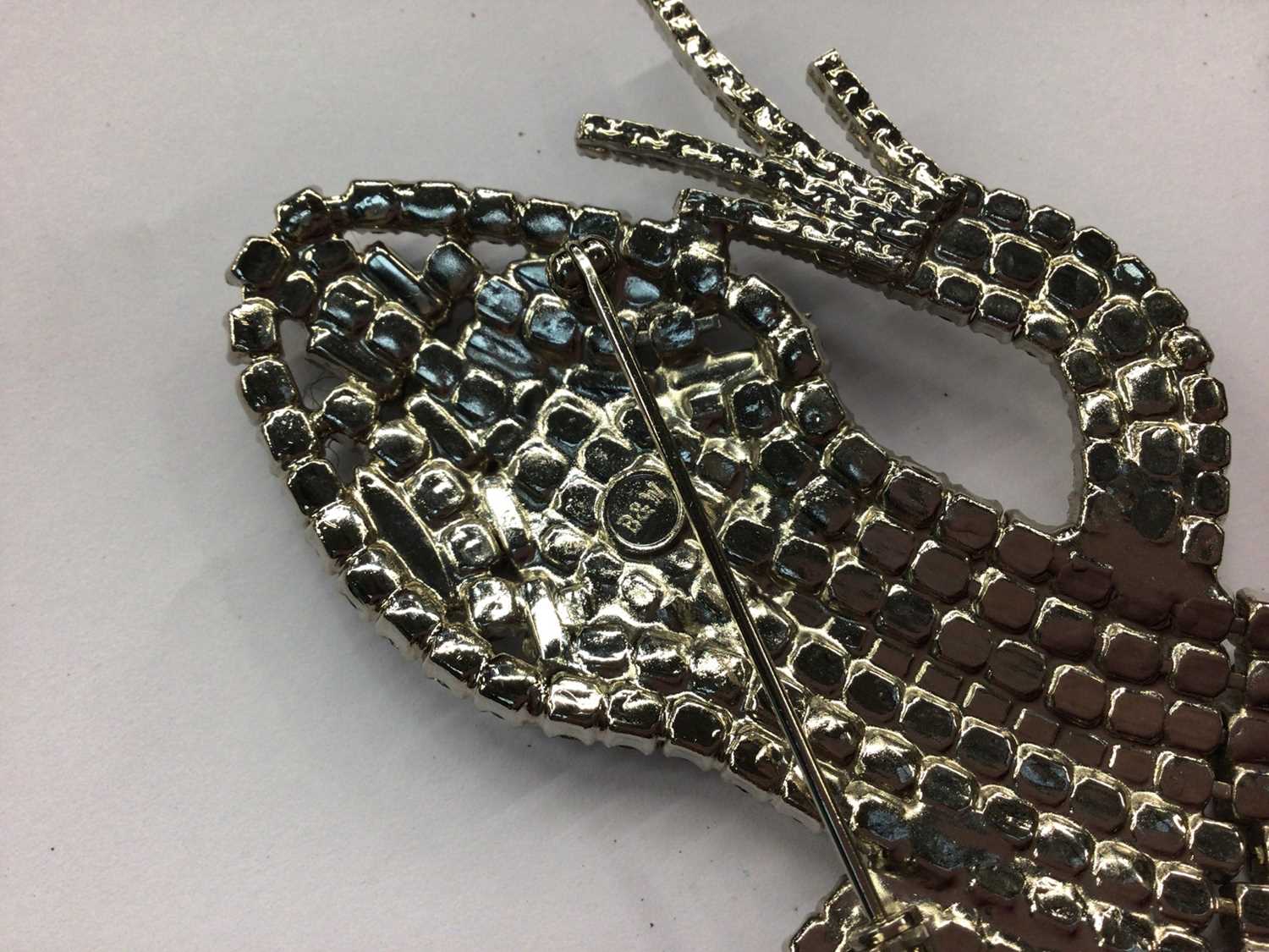 1980s Butler & Wilson paste set lizard brooch and silver Rickshaw brooch (2) - Image 3 of 3