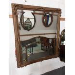 Rectangular gilt framed wall mirror