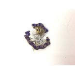 9ct gold enamelled Royal Engineers Officers sweetheart brooch