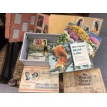 Shoe Box of cigarette cards