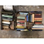 Three boxes of various books