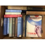 Collection of aviation related books, 1 box