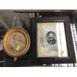 Framed Nelson commemorative print together with a pencil sketch, inscribed to label verso - Drawn 17