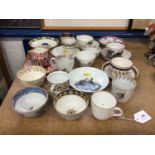 Various 18th / 19th century teabowls and saucers