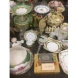 Collection of assorted ceramics and glass including silver mounted decanter, Noritake and other cera