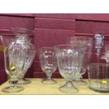 Decorative large vases, long stem vessels etc (12)