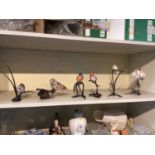 Six Albany fine china bird figurines