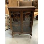 Mahogany glazed bookcase