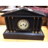 Victorian slate mantel clock