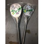 Two new stainless steel Zio Pepe pizza paddles