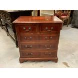 Small inlaid mahogany chest