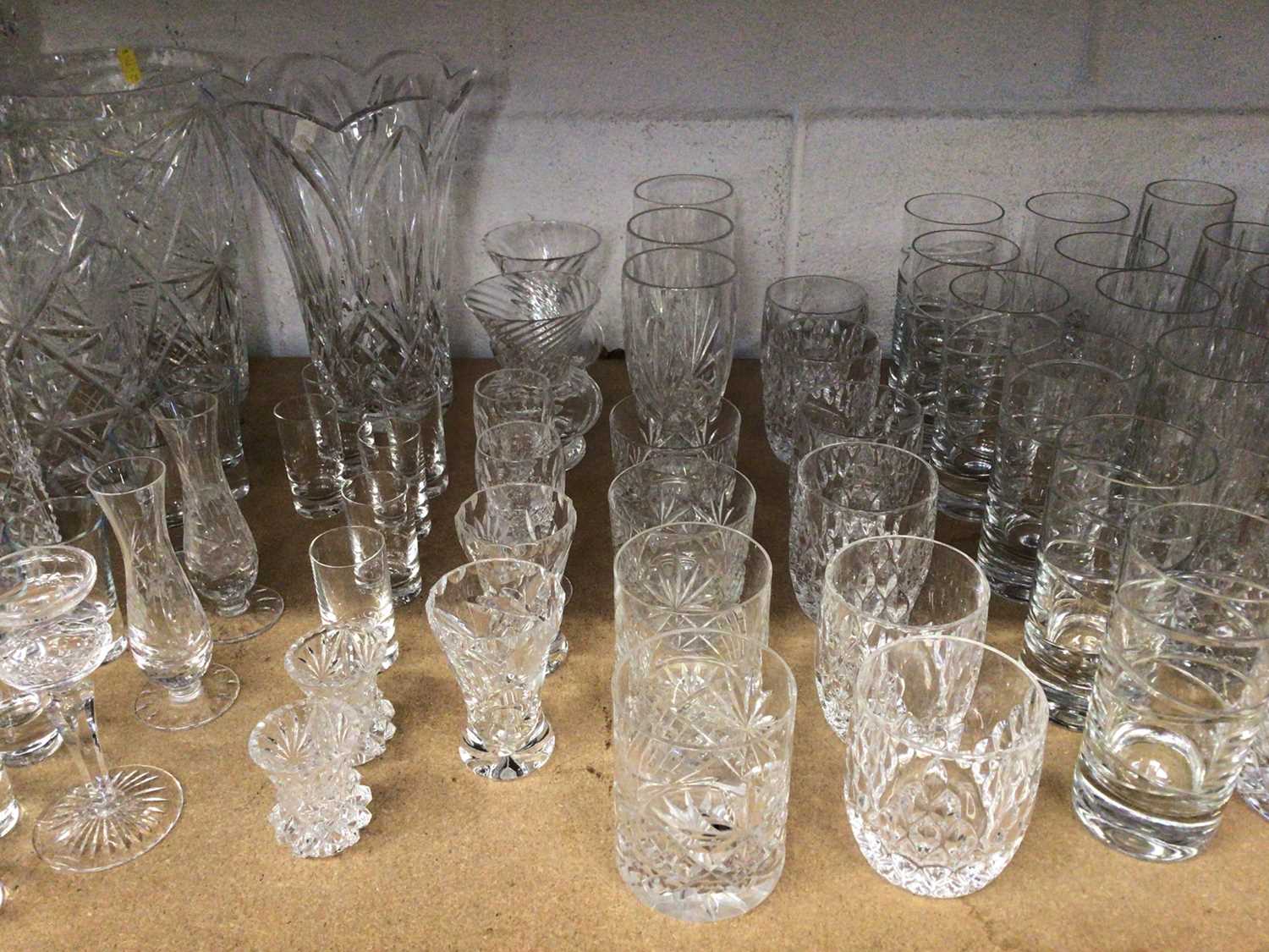 Good collection of cut glass and other glassware including Waterford, Doulton, etc - Image 4 of 5