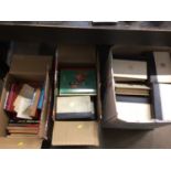 Three boxes of books, including many volumes from the Navy Records Society