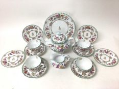 Copeland Spode Lauriston pattern tea set, made to commemorate the coronation of Queen Elizabeth II i