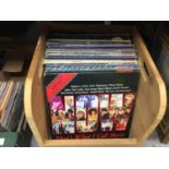 Box of single records including Pulp, Cataonia, Ian Brown, Duran Duran, Bob Marley, Kate Bush and So