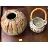 Two pieces of Bernard Rooke pottery