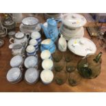Japanese teaware, TG Green and other ceramics together with a Dutch glassware set