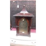 Mahogany cased clock signed Reid London