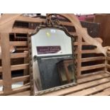 Gilt framed triptych dressing table mirror