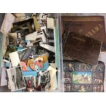 One box of photograph albums, postcards and other ephemera